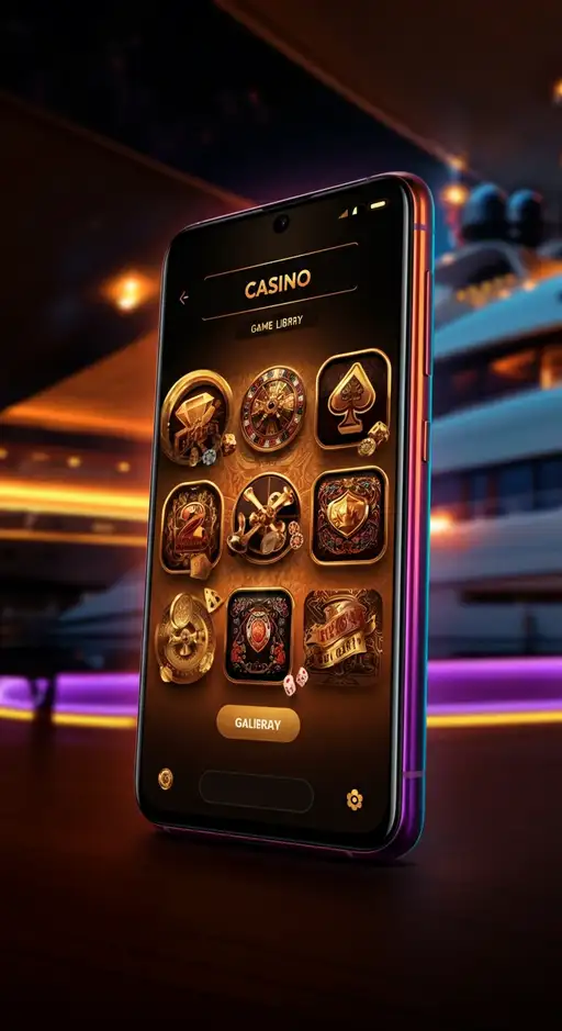 Interface de jeu du Golden Panda Casino présentant une variété de machines à sous populaires et de jeux de table immersifs en plein écran, avec des icônes de bonus et des informations sur les gains.